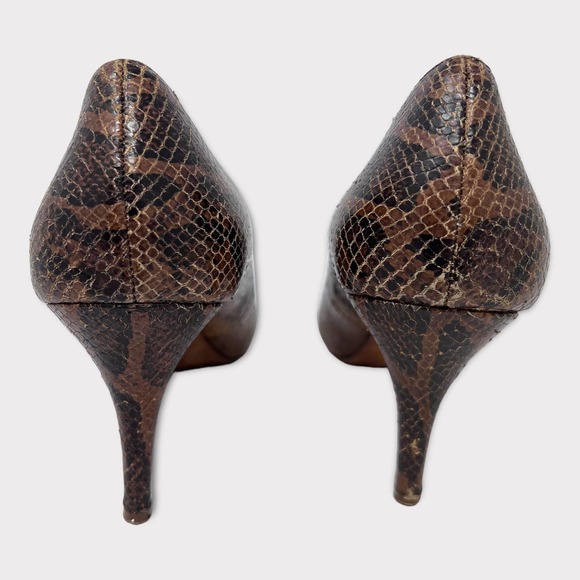 Massimo Dutti (39) Heels Snakeskin Open-Toe Pump - Picture 8 of 11